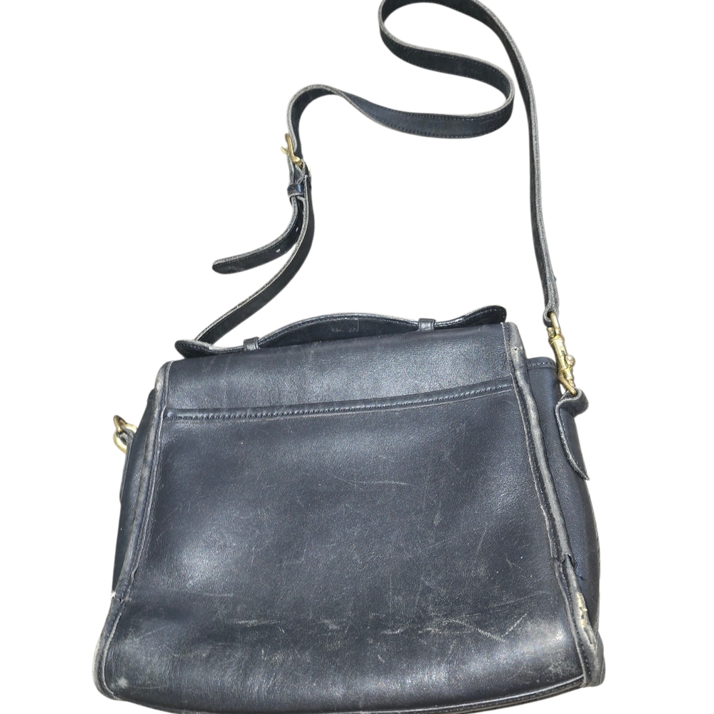 Coach Black Leather Crossbody Bag with Gold Accents - Picture 5 of 12